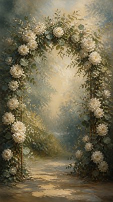 Oil Painting Art Style wedding invitation example