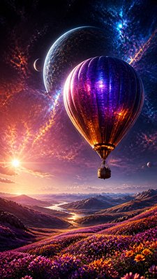 Space Opera Sci-Fi Art greeting card example