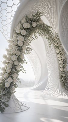Parametric Architecture wedding invitation example