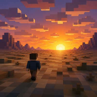 Blocky Art Style album cover example