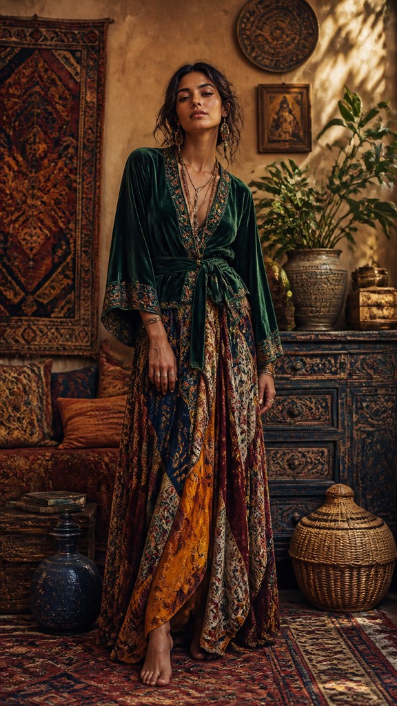 full-length portrait of an elegant figure — Bohemian Interior Design