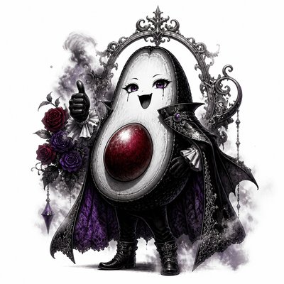 Dark Gothic Anime Art Style sticker example