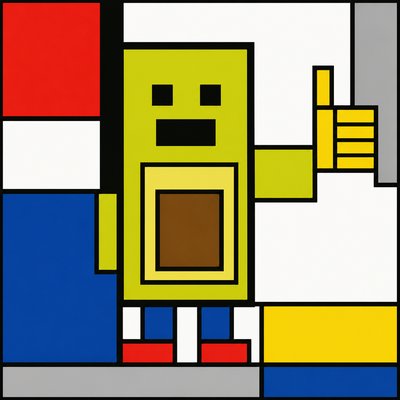 De Stijl Art Style sticker example
