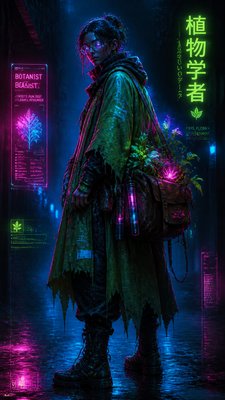 Cyberpunk Art Style character design example