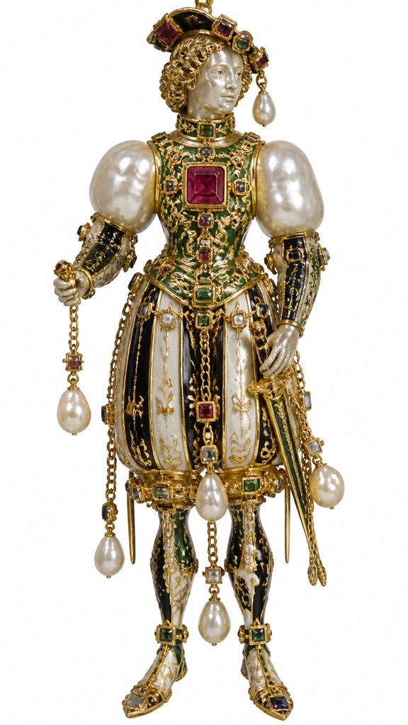 full-length portrait of an elegant figure — Renaissance Jewelry Design