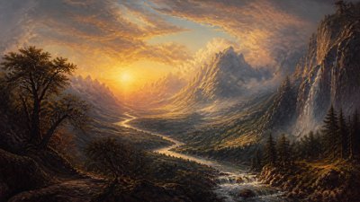 Neo-Romanticism Art Style desktop wallpaper example