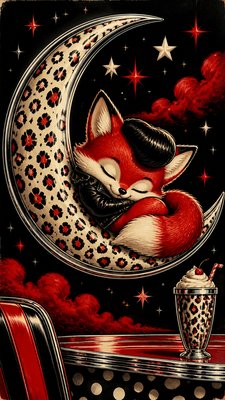 Rockabilly Aesthetic baby announcement example