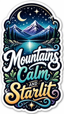 Typography Sticker Design phone wallpaper example