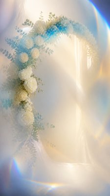 Light and Space Art Style wedding invitation example