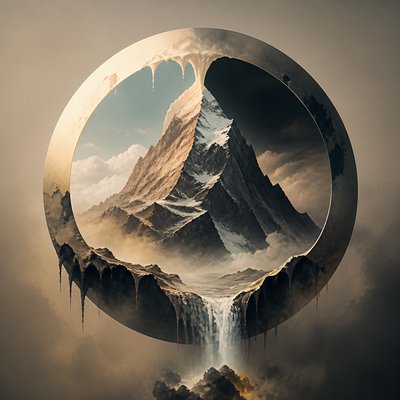 Surrealism Art Style logo concept example