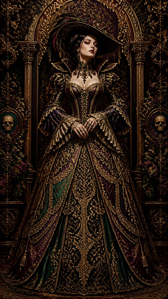 full-length portrait of an elegant figure — Victorian Architecture Art