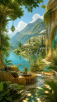 Solarpunk Aesthetic phone wallpaper