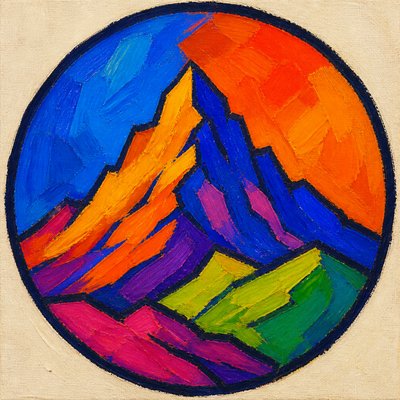 Fauvism Art Style logo concept example