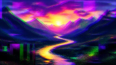 Glitch Digital Art Style desktop wallpaper example