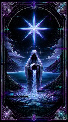 New Media Art Style tarot card example