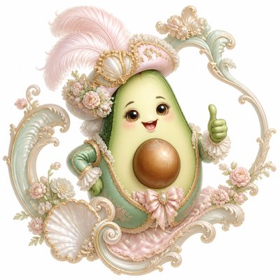Rococo Art Style sticker example