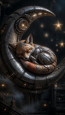 Mecha Sci-Fi Art baby announcement example
