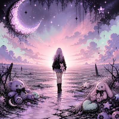 Pastel Goth Aesthetic album cover example