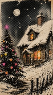 Indie/Alternative Comic Art Christmas card example