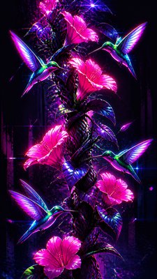 Cyberpunk Neon Anime Art Style phone case design example