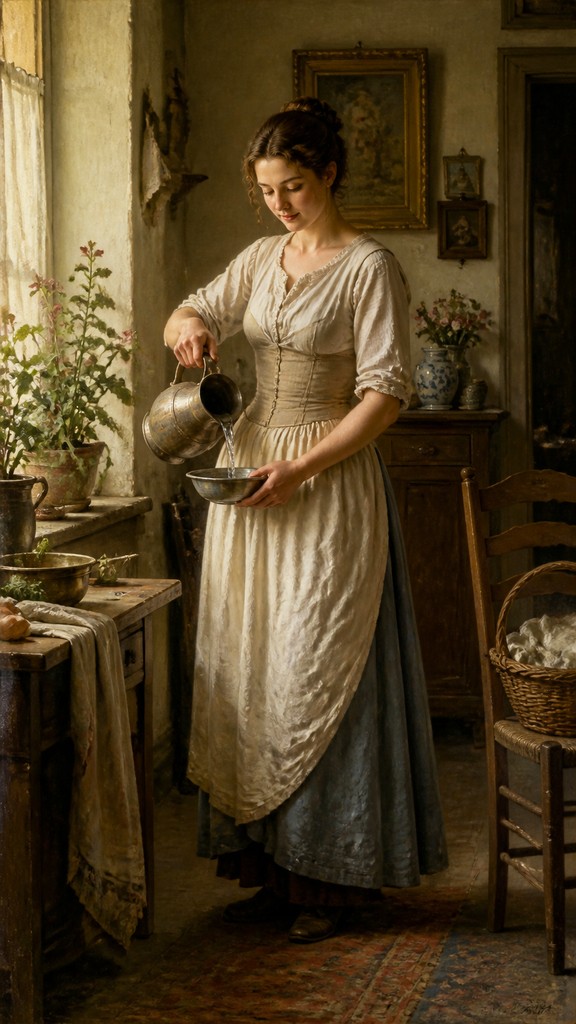 full-length portrait of an elegant figure — Genre Painting Art Style