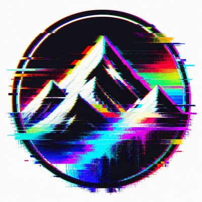 Glitch Art Style logo concept example