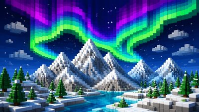 Voxel Art Style banner example
