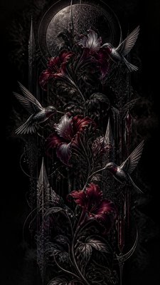 Modern Gothic Art phone case design example