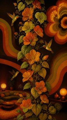 Retro 70s Interior Design phone case design example