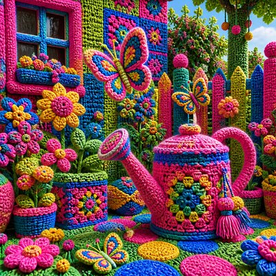 Yarn Bombing Street Art Style coloring page example
