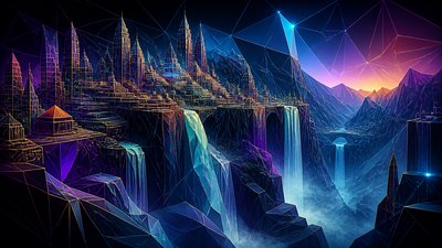Digital Geometric Art concept art example