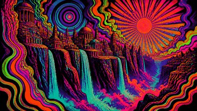 Psychedelic Poster Design concept art example