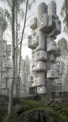 Metabolist Architecture wall art print example