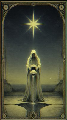 Creepy Liminal Art Style tarot card example