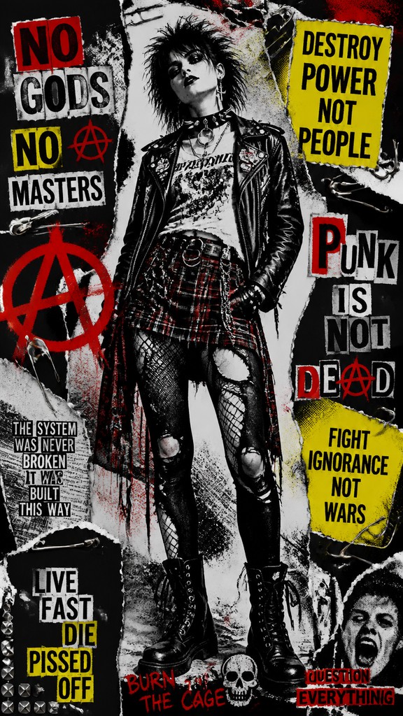 full-length portrait of an elegant figure — Punk Aesthetic
