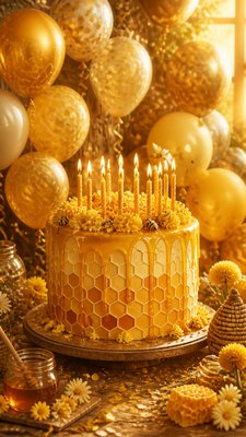 Honeycore Aesthetic birthday card example