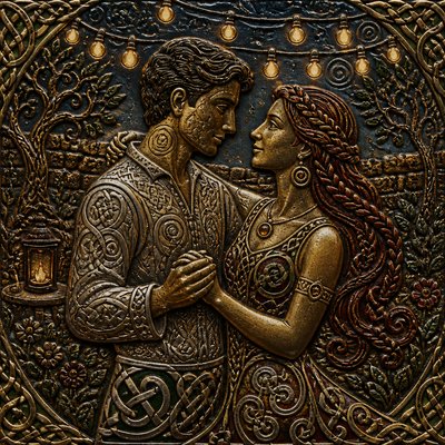 Celtic Jewelry Design couple portrait example