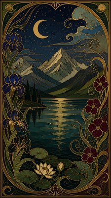 Art Nouveau Style phone wallpaper example