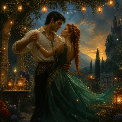 Epic Fantasy Art couple portrait example