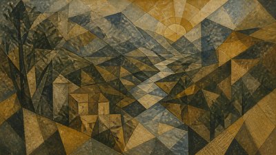 Cubism Art Style desktop wallpaper example