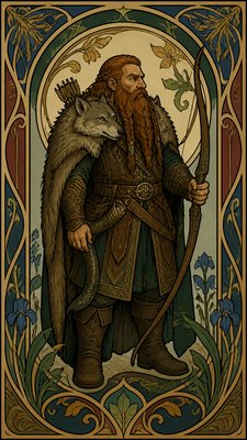 Art Nouveau Style tabletop character portrait example
