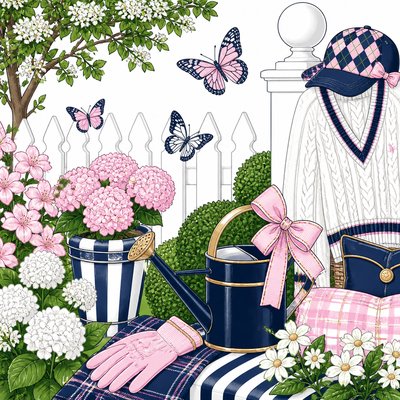 Preppy Aesthetic coloring page example