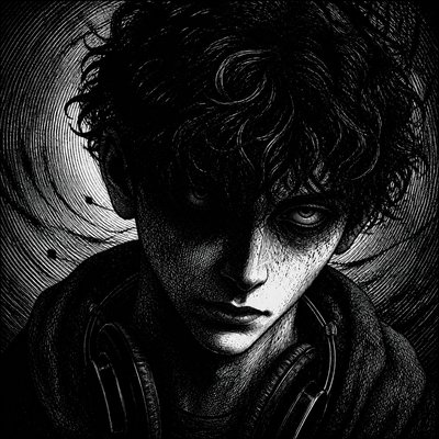 Horror Manga Art Style Discord profile picture example