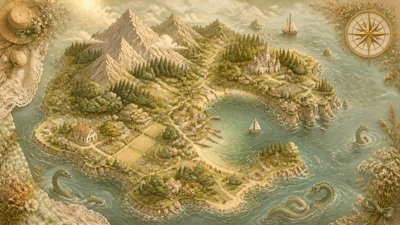 Cottagecore Fashion Style fantasy map example