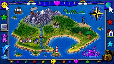 Webcore Aesthetic fantasy map example