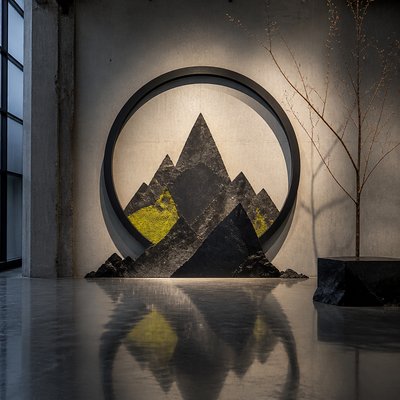 Installation Conceptual Art Style logo concept example
