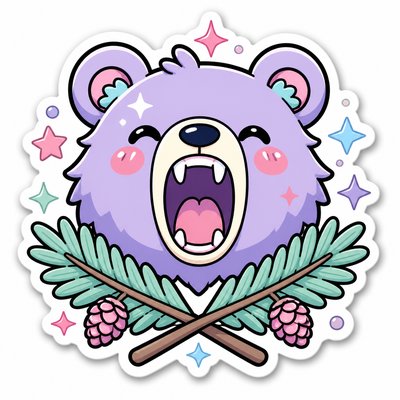 Kawaii Sticker Design t-shirt design example