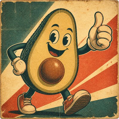 Vintage Poster Design sticker example