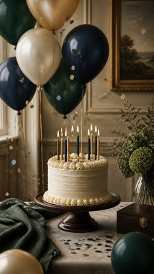 Old Money Aesthetic birthday card example