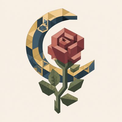 Isometric Geometric Art tattoo design example